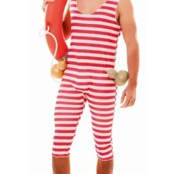 Don Disfraz Gestreiftes Badeanzug-Kostüm Für Herren