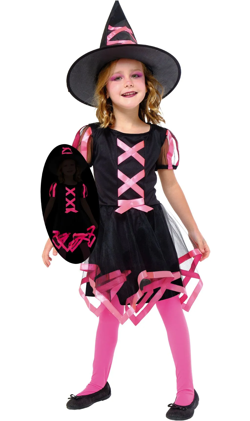 Don Disfraz Pinkfarbenes Cuca-Hexenkostüm Für Mädchen 2 Don Disfraz Pinkfarbenes Cuca-Hexenkostüm Für Mädchen – Bild 2