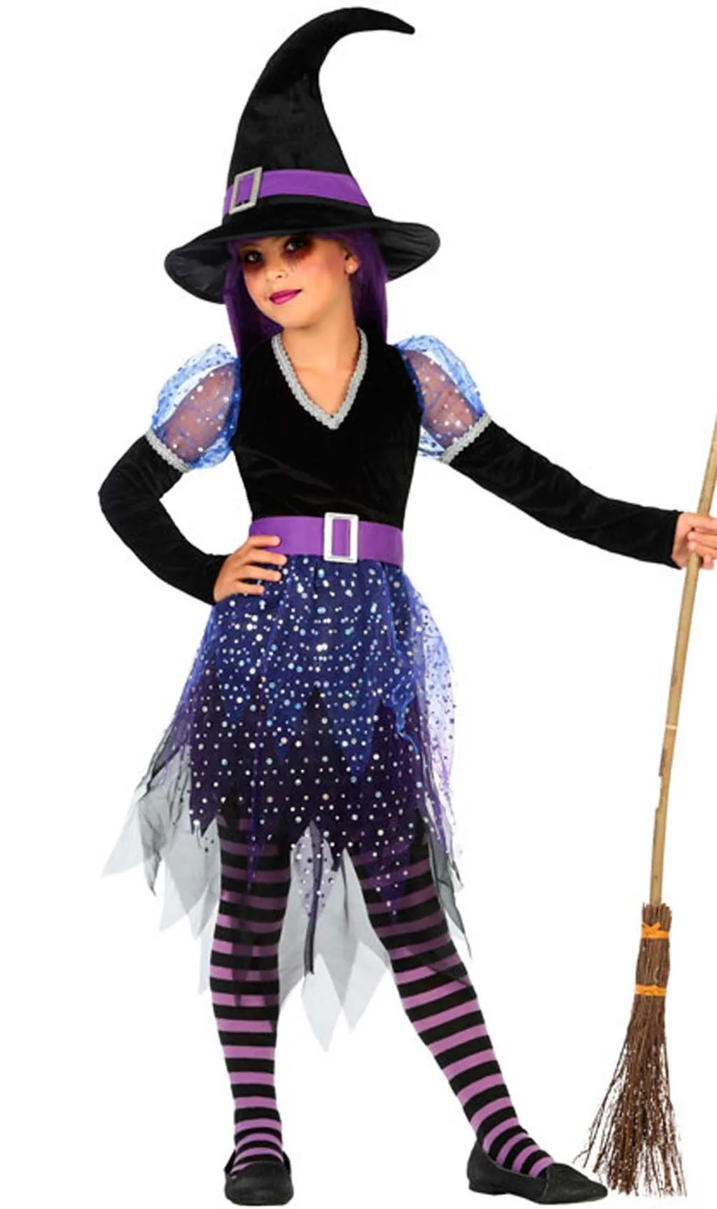 Don Disfraz Hexe Purpur Kostüm Für Mädchen 1 Don Disfraz Hexe Purpur Kostüm Für Mädchen