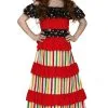 Don Disfraz Catrina Streifen Kostüm Für Mädchen