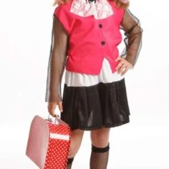 Don Disfraz Rosa Monster-Schulmädchen-Kostüm Für Mädchen