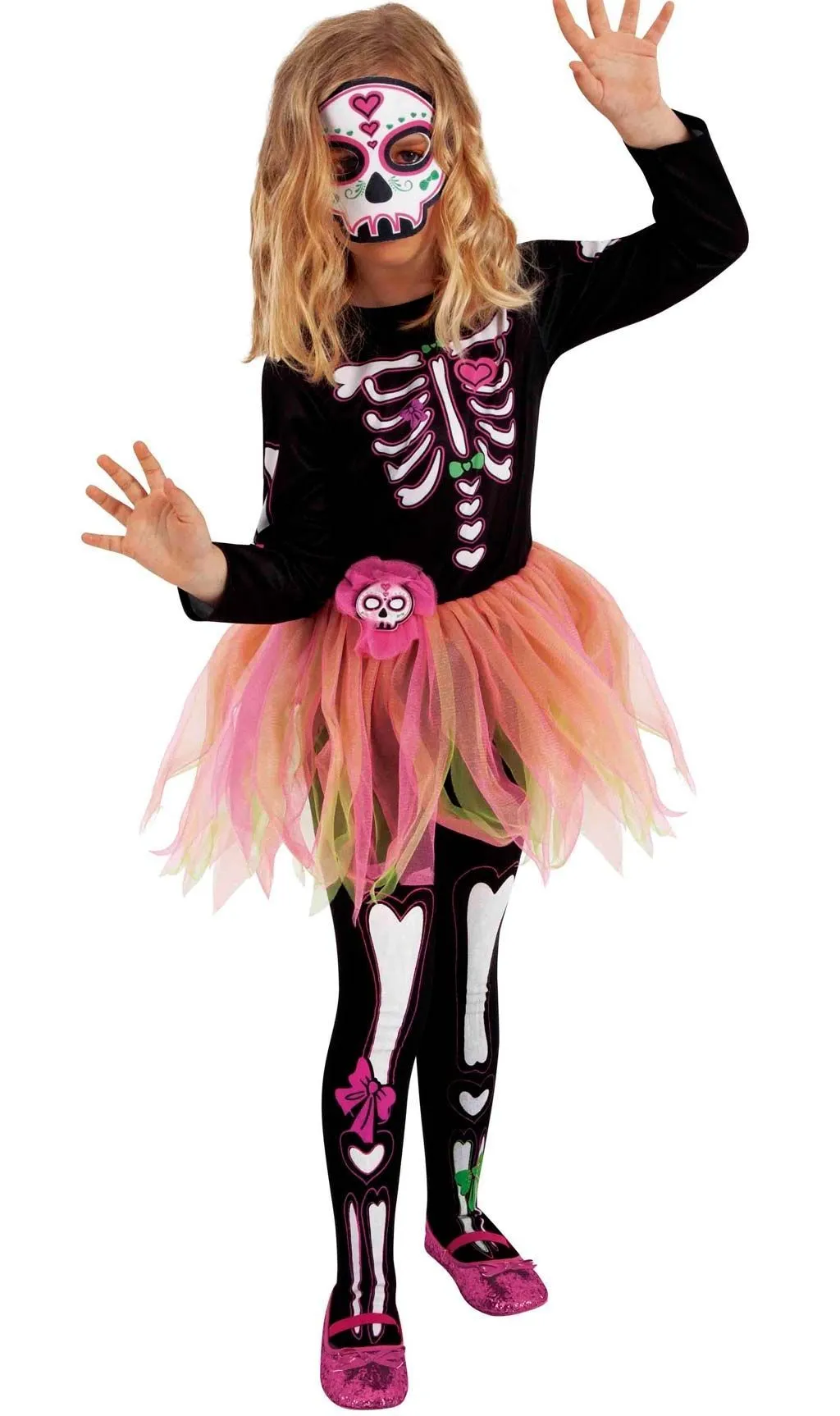 Don Disfraz Skelett Skelita Kostüm Für Mädchen 1 Don Disfraz Skelett Skelita Kostüm Für Mädchen