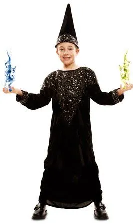 Don Disfraz Schwarzes Zaubererkostüm Für Kinder 1 Don Disfraz Schwarzes Zaubererkostüm Für Kinder