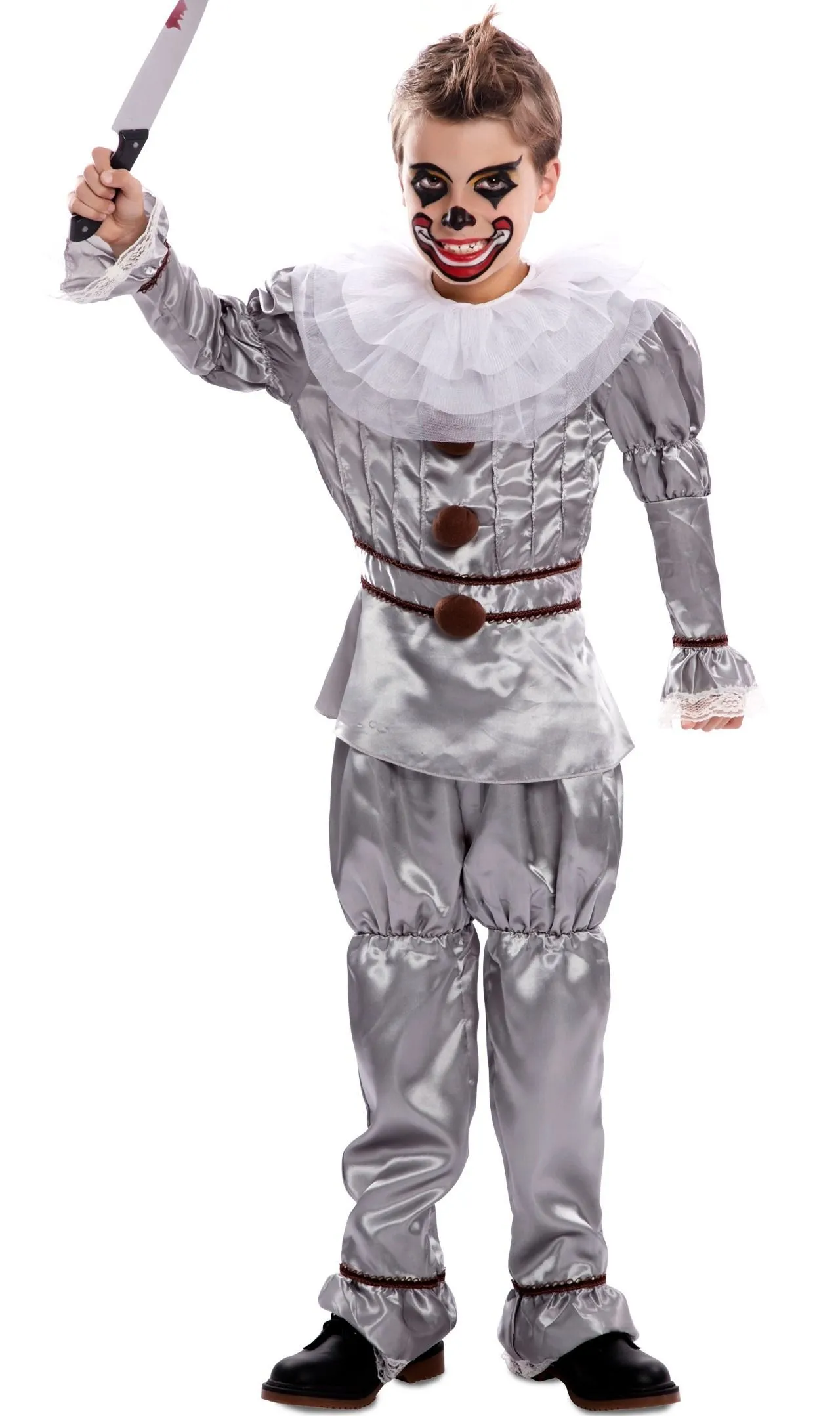 Don Disfraz Teuflischer Clown Kostüm Für Jungen 2 Don Disfraz Teuflischer Clown Kostüm Für Jungen – Bild 2