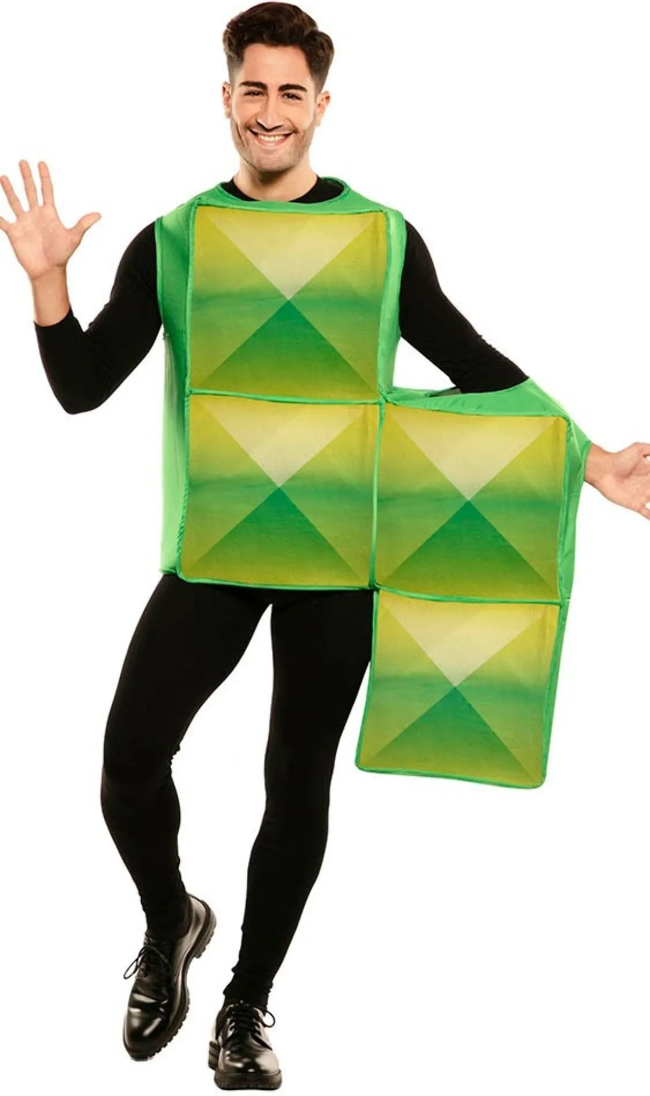 Don Disfraz Tetris Grün Kostüm Für Erwachsene 2 Don Disfraz Tetris Grün Kostüm Für Erwachsene – Bild 2