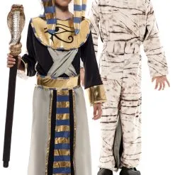 Don Disfraz Ägypter Und Mumie Doppelseitig Kostüm Für Jungen -Länder & Kulturen Verkäufe disfraz doble de egipcio y momia para nino 1.jpg