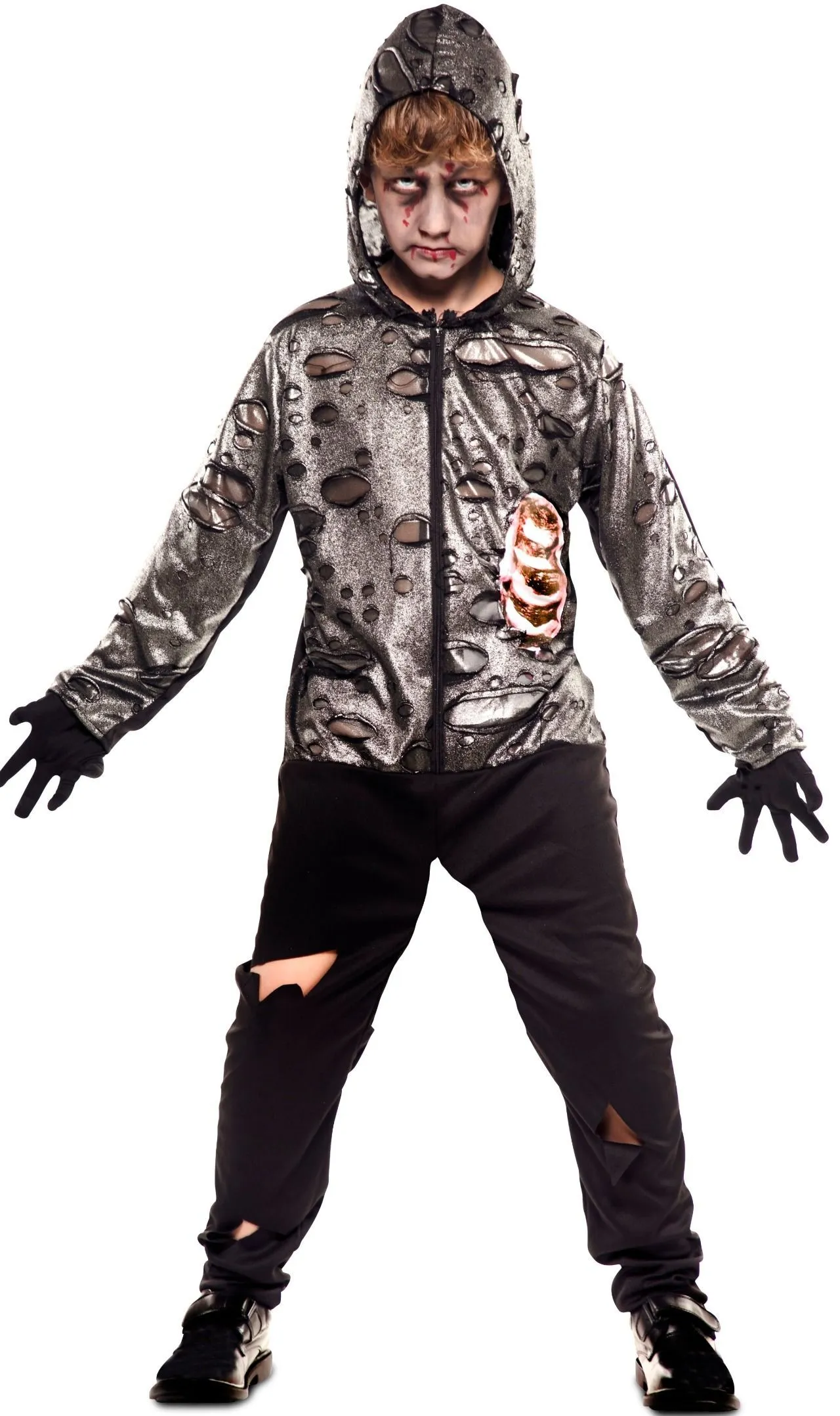 Don Disfraz Zombie Und Skelett Doppelseitig Kostüm Für Jungen 10 Don Disfraz Zombie Und Skelett Doppelseitig Kostüm Für Jungen – Bild 10