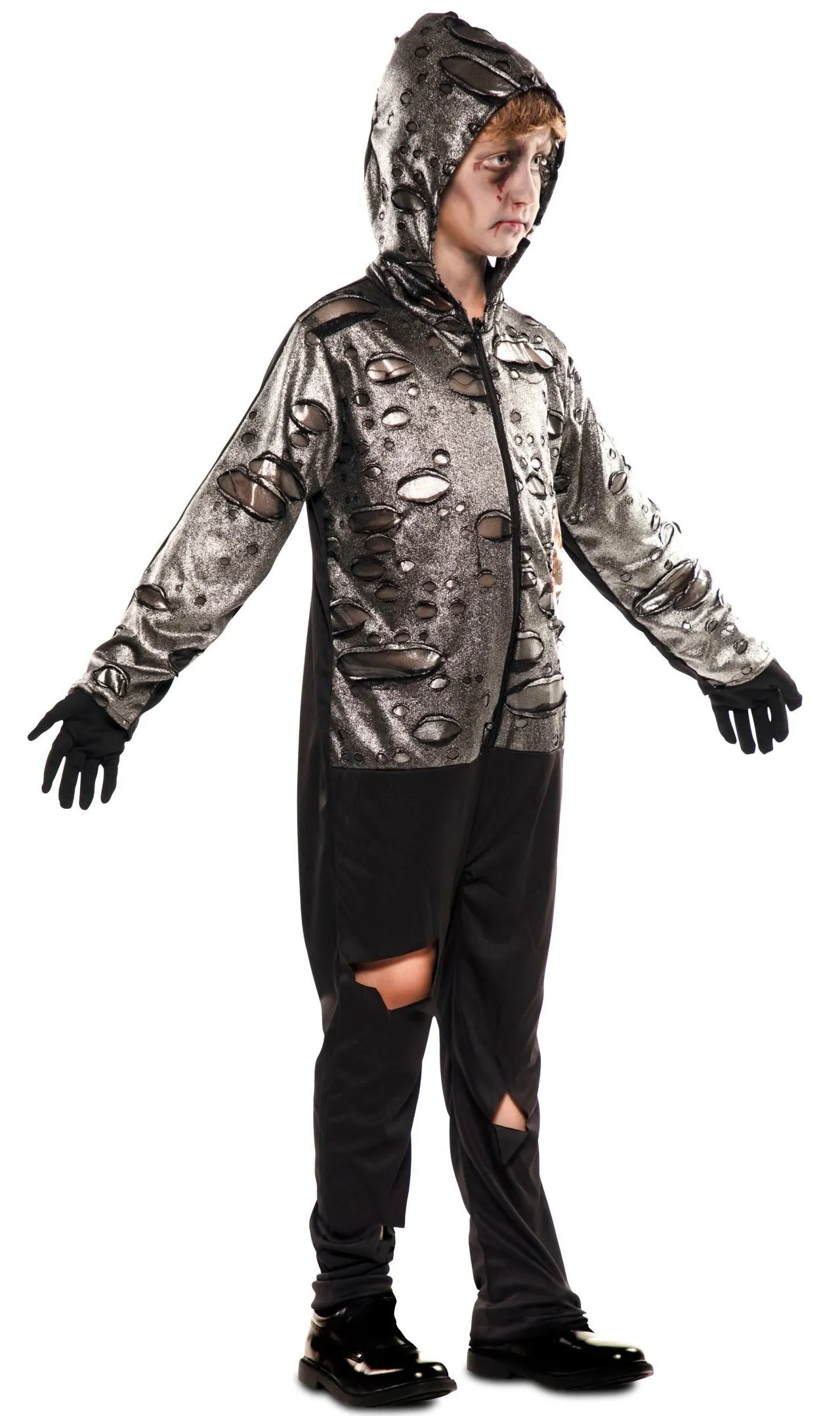 Don Disfraz Zombie Und Skelett Doppelseitig Kostüm Für Jungen 4 Don Disfraz Zombie Und Skelett Doppelseitig Kostüm Für Jungen – Bild 4