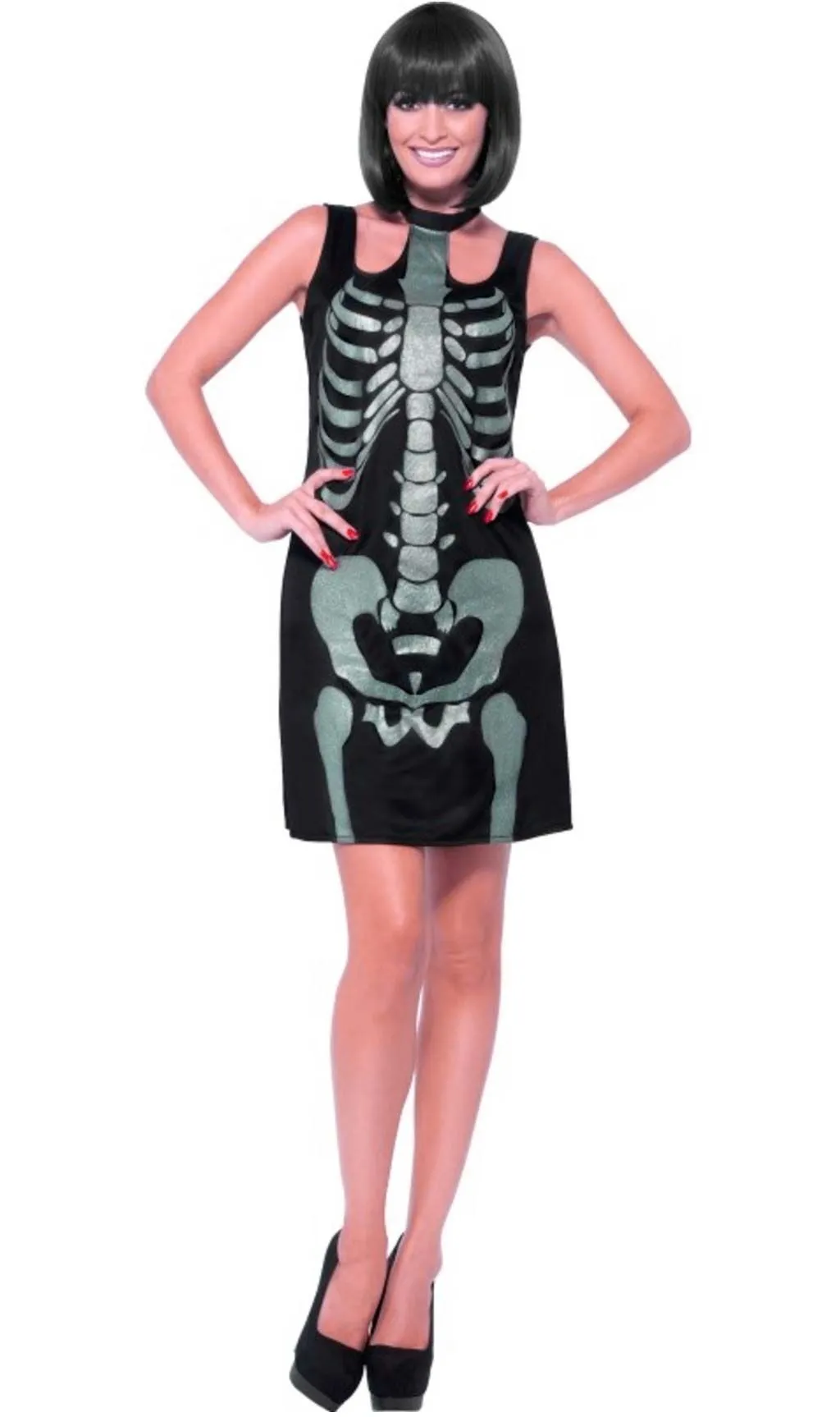 Don Disfraz Skelett Glanz Kostüm Für Damen 2 Don Disfraz Skelett Glanz Kostüm Für Damen – Bild 2