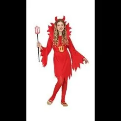 Don Disfraz Teufelin-Kostüm Mit Stehkragen Für Mädchen