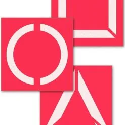 Don Disfraz Squid Game Guard-Kostüm Für Kinder -Länder & Kulturen Verkäufe parches triangulo circulo cuadrado 3